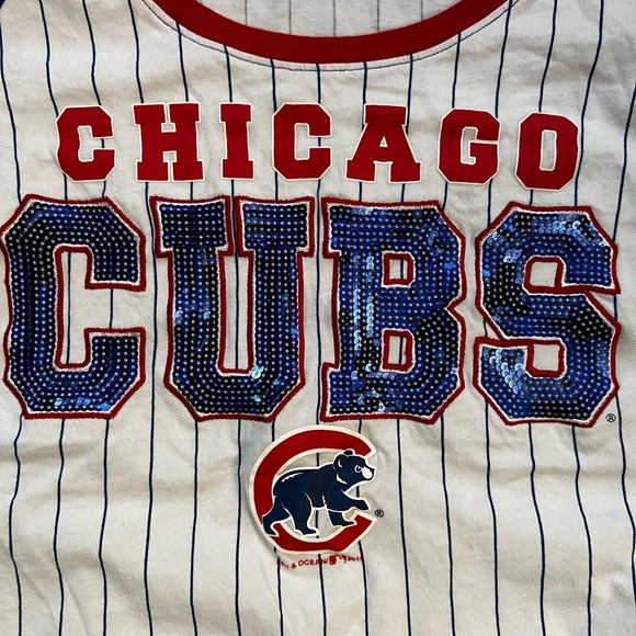 Chicago Cubs Sequin Jersey T-Shirt - Picture 2 of 4